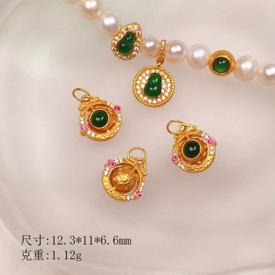 Zərgərlik ara hissələri, Gold-Plated Gourd Accessories Bracelet Necklace - transfer-beads