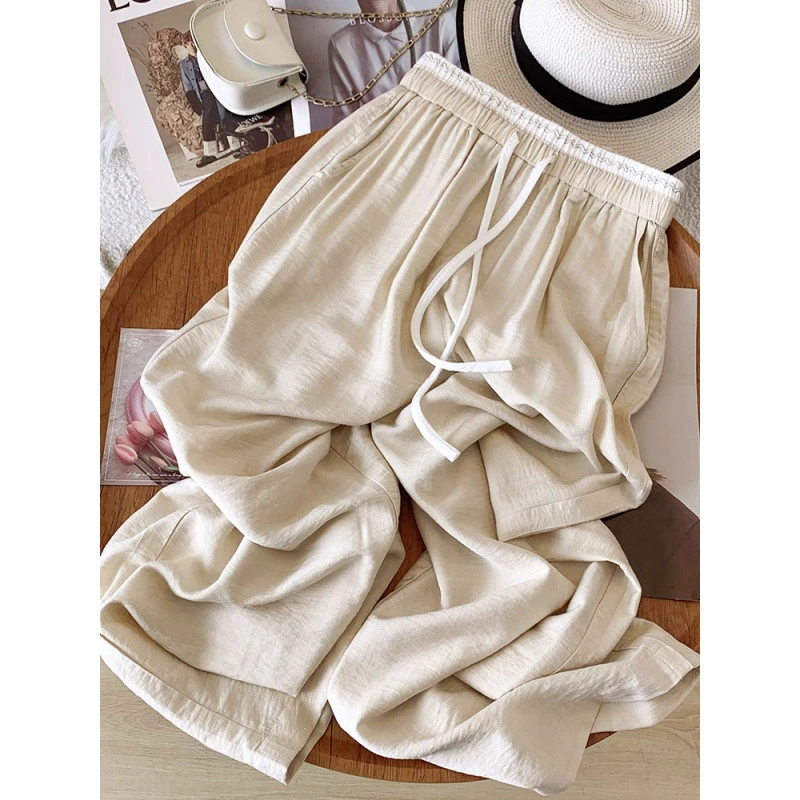 2025 новый стиль льняные брюки