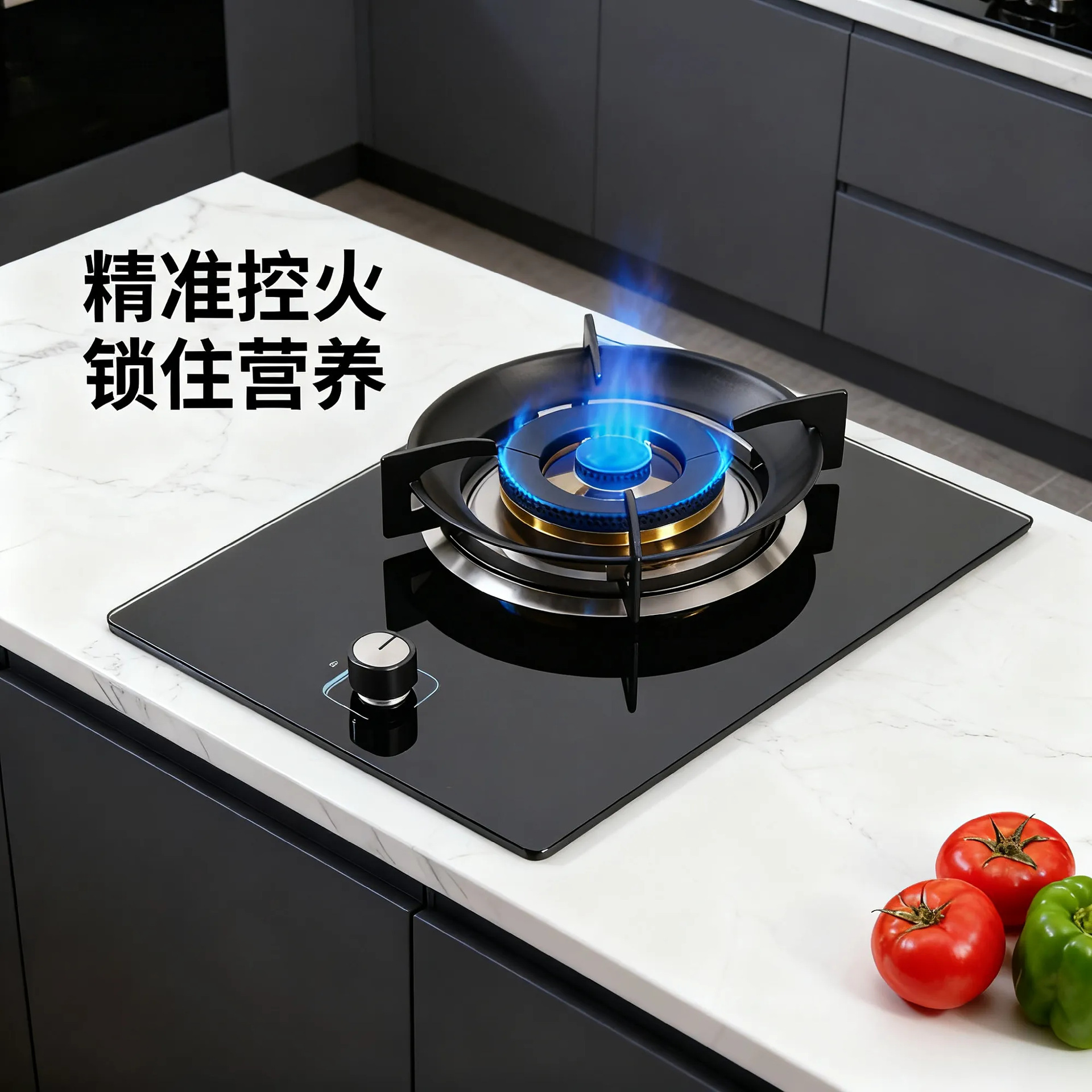 海金刚全黑液化气单灶家用自动熄火断气保护煤气灶包邮猛火