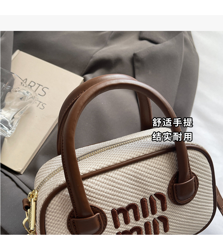 Women's bag 2025 Summer New style trendy and stylish small square bag, Boston retro hand-held pillow bag, single-shoulder crossbody bag undefined