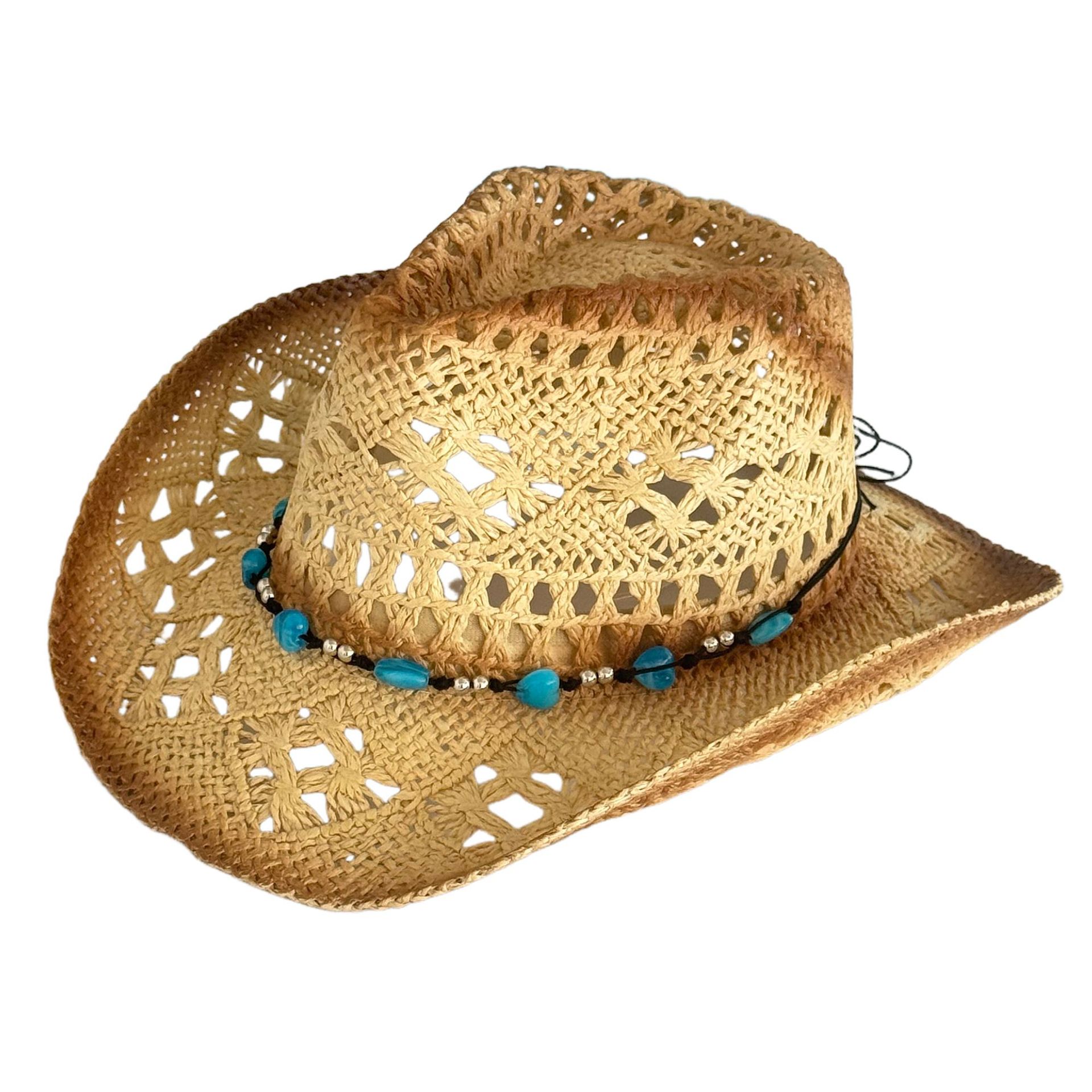 Vintage Straw Cowboy Hat For Beach Holidays And Summer Vacation_voghion.com