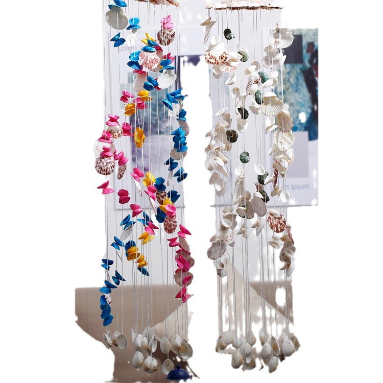 Mediterranean Style Double Dragon Shell Wind Chimes Decoration_voghion.com