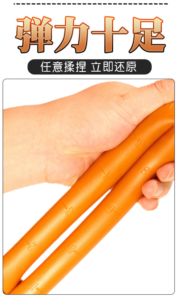 Long Whip Silicone Anal Plug with Beads, Transparent Blue, Adult Tail Toy — detail image 7