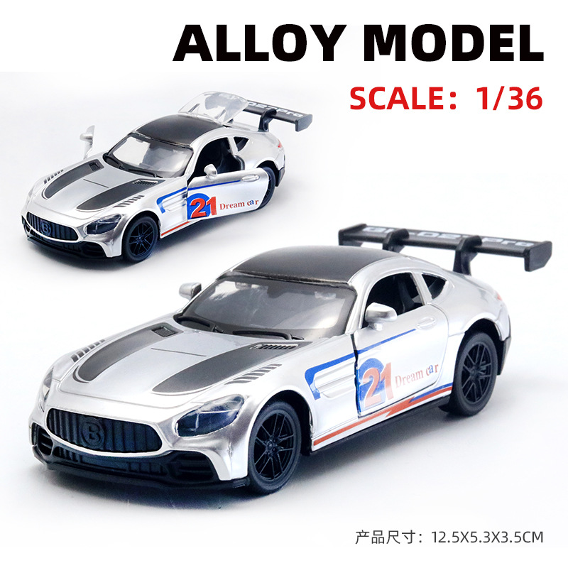 Juguetes de aleación de alta calidad para niños versión de pista modelo de coche deportivo 1: 36 bolsa de coche de puerta abierta