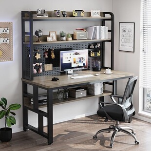 Desktop Computer Desk Home Desk Bookshelf Integrated Combination Student Writing Bedroom Study Table Study Table Hole