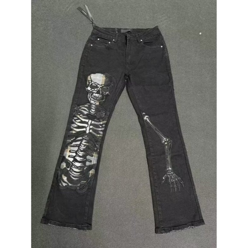 New 2026 Ripped Distressed Jeans for Men, Autumn Trendy Brand, Loose Fit, Vintage Wide-Leg Pants, Stylish Japanese Style, Ins