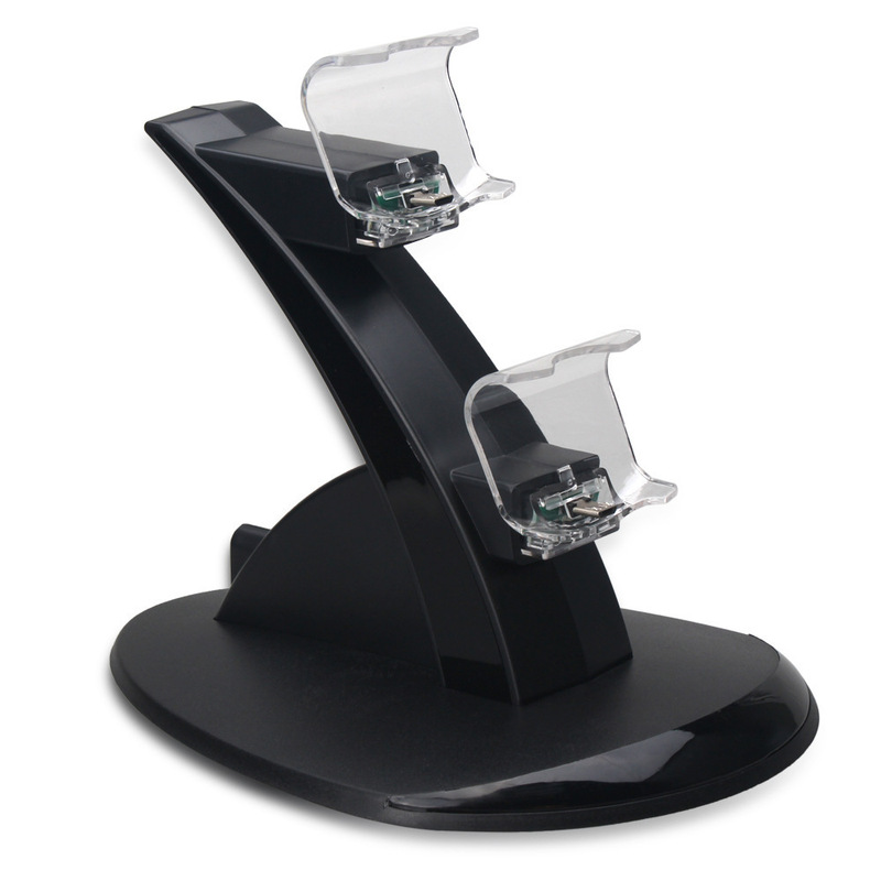 4 Handle Blue Light Stand Charging USB Interface Ps4 Dual Charging USB Charging Stand 4 Dual Charging Stand 4 Charger Other Games