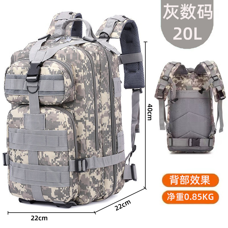 Mochila al por mayor de fábrica, deportes al aire libre, camping, senderismo, camuflaje, ciclismo de gran capacidad, mochila táctica