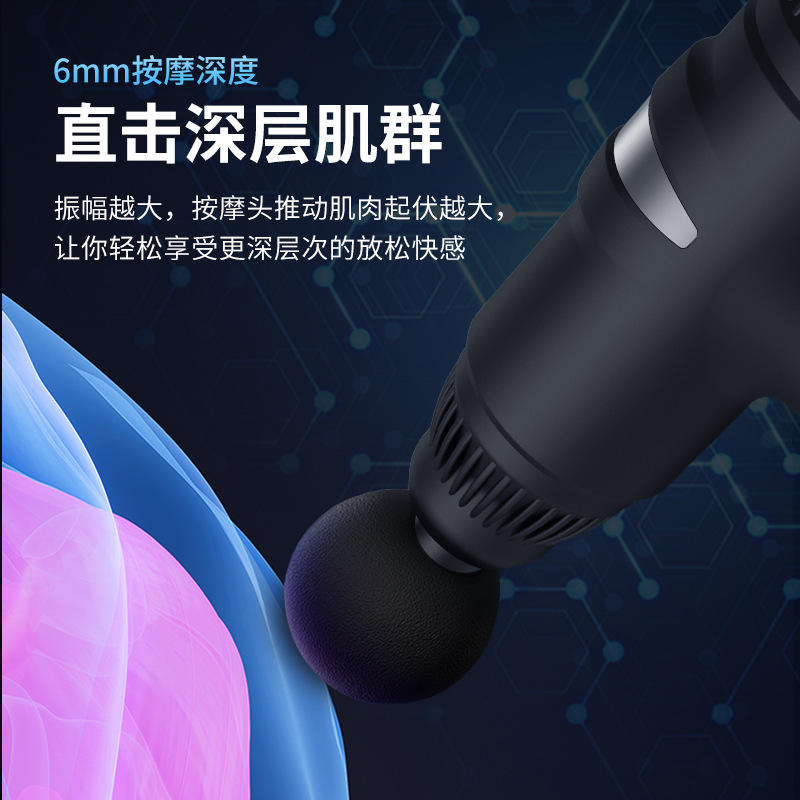 ミニ筋膜銃ポータブル小型筋膜銃電動筋肉リラックスマッサージ器マッサージ銃|undefined