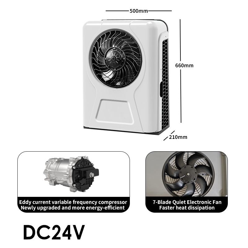 12V/24V Universal Inverter Silent Split Refrigeration Air Conditioner for Trucks and Vans