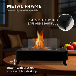 Cross-Border Desktop Alcohol Real Fire Fireplace Small Portable Ornamental Indoor Heating Fire Pit Alcohol Fireplace