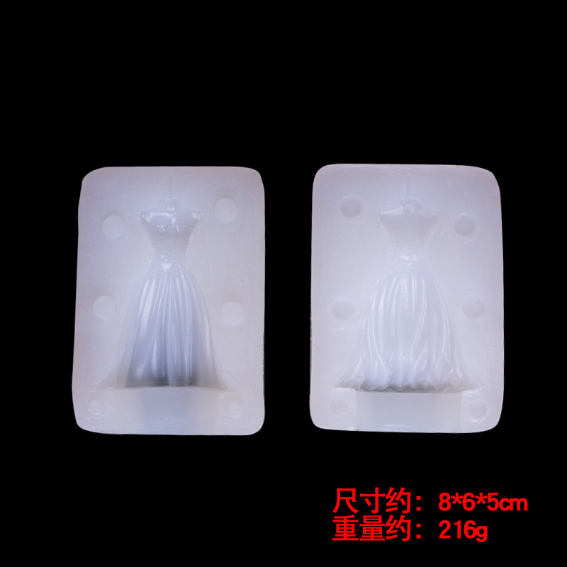 Nupcial princesa pettiskirt fondant cake molde de silicona tubo superior falda ritmo seco herramienta para hornear