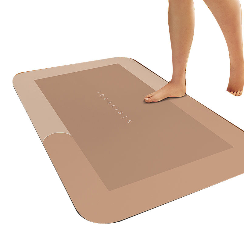 Diatomaceous Earth Non-slip Bathroom Mat Quick Dry Floor Pad_voghion.com
