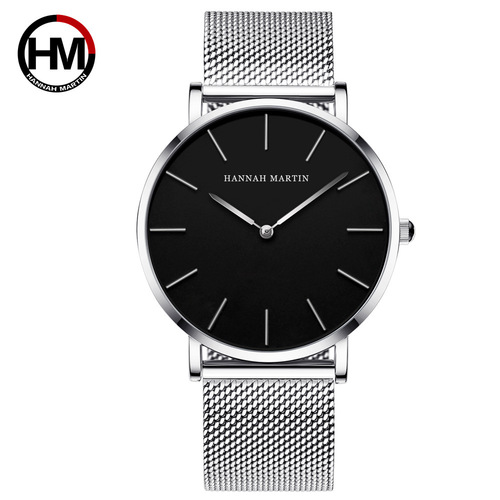 One piece drop shipping Japanese movement simple ultra-thin dw Milan braided stainless steel mesh strap quartz watch waterproof watch for men