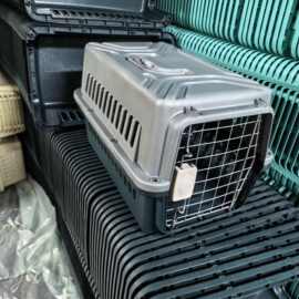 新款航空箱托运车载外出狗笼便携猫咪小型狗狗空运宠物笼子