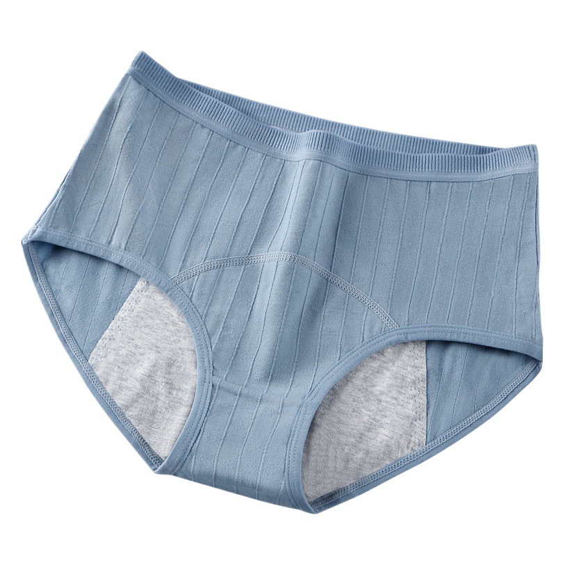 Four Seasons pantalones fisiológicos ensanchados calzoncillos extra grandes a prueba de fugas color sólido simple fondo de algodón antibacteriano ropa interior de mujer