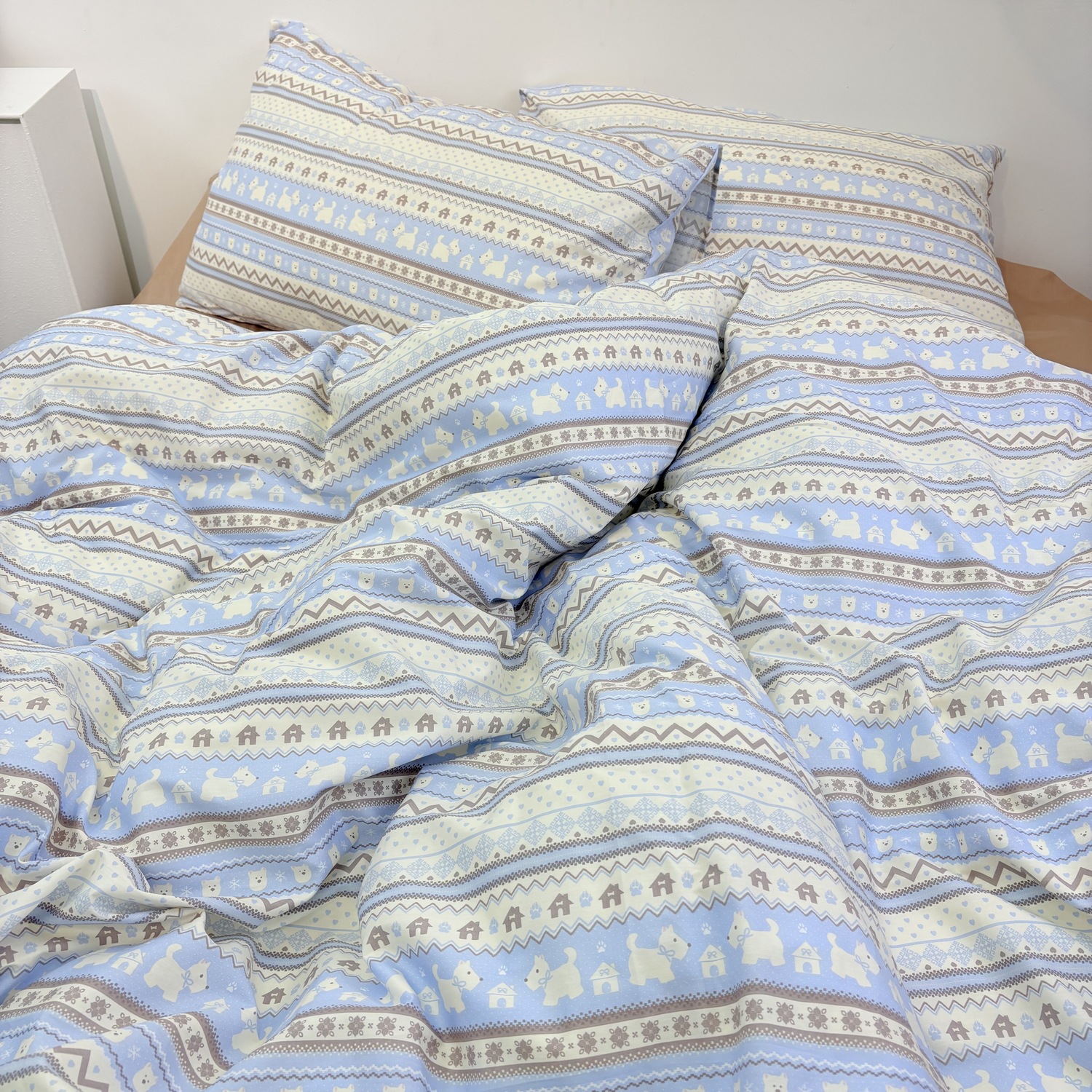 페어 아일(블루)-100% 면 A급 산모 및 유아용 등급