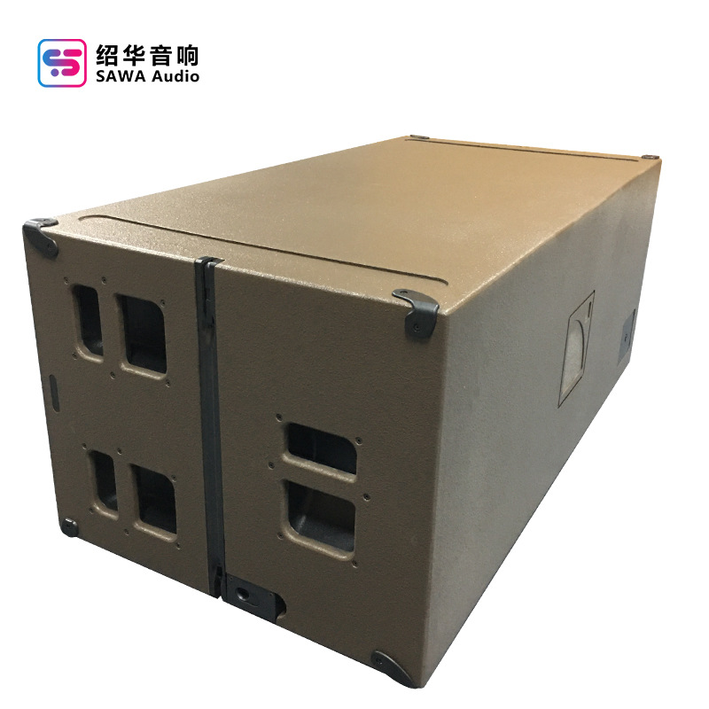 Sistema de sonido line array para exteriores con subwoofer dual de 18 pulgadas, altavoces de escenario de alta potencia y frecuencia ultrabaja para escenarios al aire libre