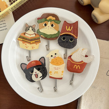 版权可爱门口挂钩礼品挂钩门后卡通浴室可爱亚克力学生挂钩免打孔