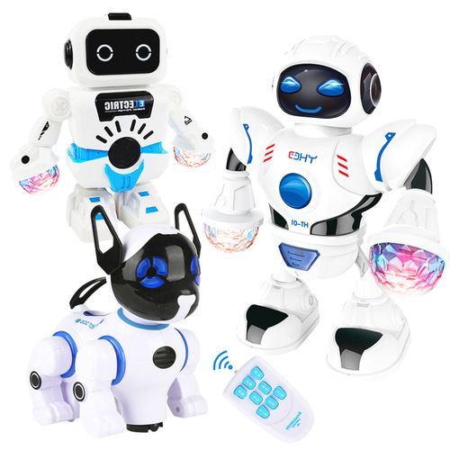 Cross-border children's electric dancing robot toys light music boy baby gift street stall supply wholesale