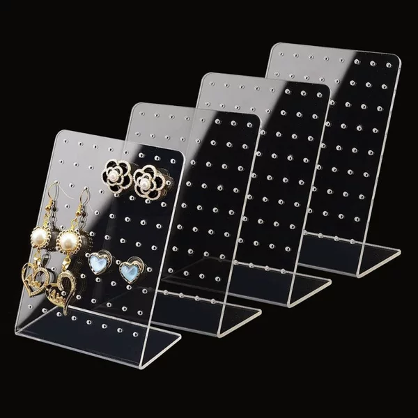 Transparent Acrylic Jewelry Stand for Needle-Type Earrings, Earring Display Board, Storage Jewelry Necklace Display Stand