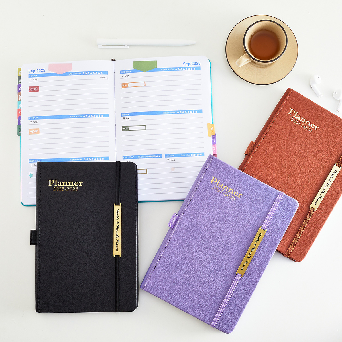 Agenda Planificador Amazon 2026-2027, Libreta Semanal con Calendario en Inglés de 18 Meses, de Piel Sintética