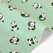 数码印花40S全工艺印花布料熊猫日韩风格服装睡衣面料2022新品