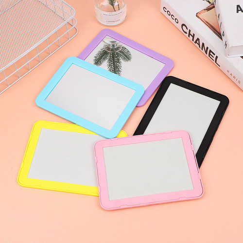 Sugar-colored plastic wall-mounted mirror, vanity-style dormitory mirror, hanging mirror for bathroom, princess makeup mirror