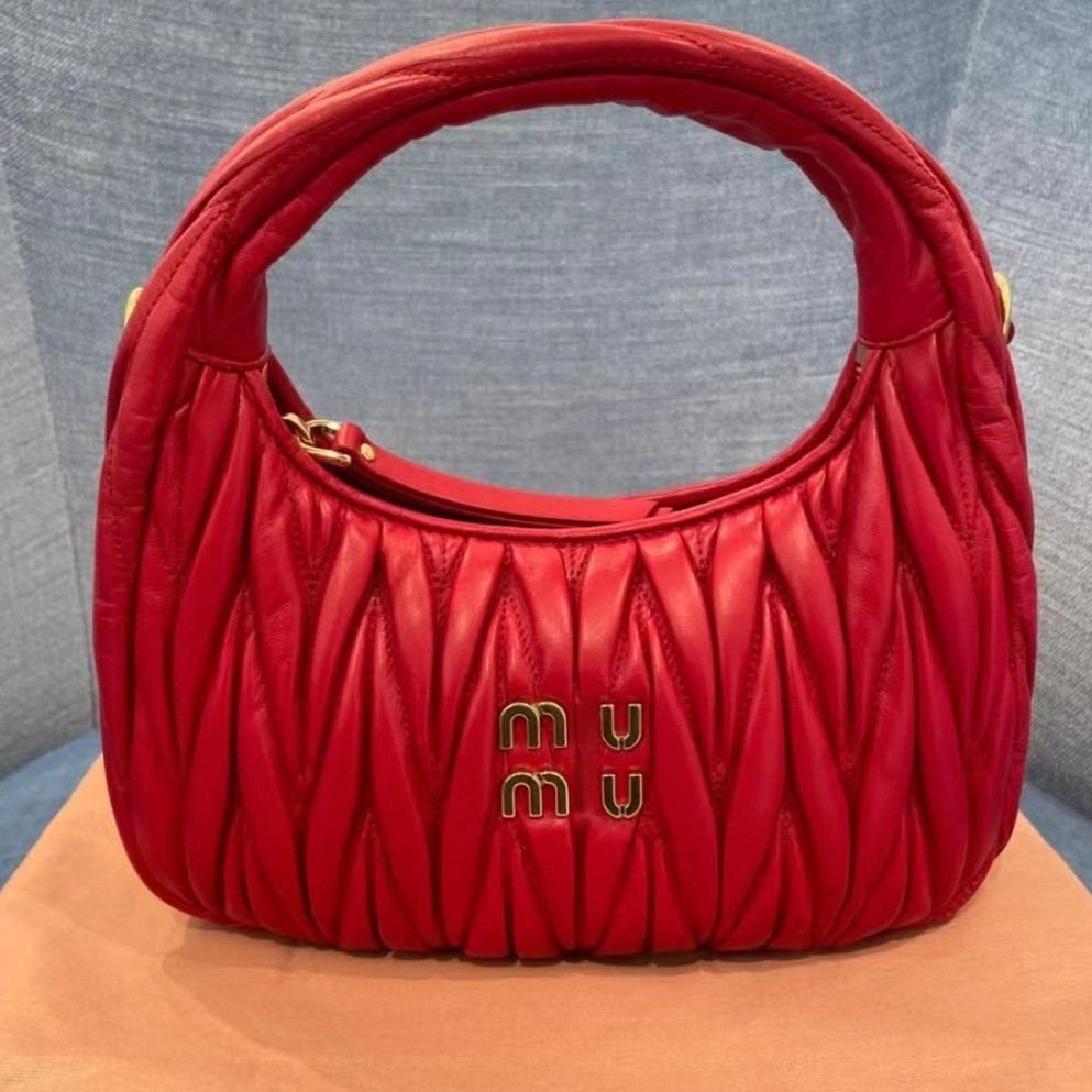 El mismo bolso de nubes plisadas de la casa de miu, la moda lingge embroidery Wire dumplings, bolso de mano, bolso de hombro único, bolso de Hobe transfronterizo