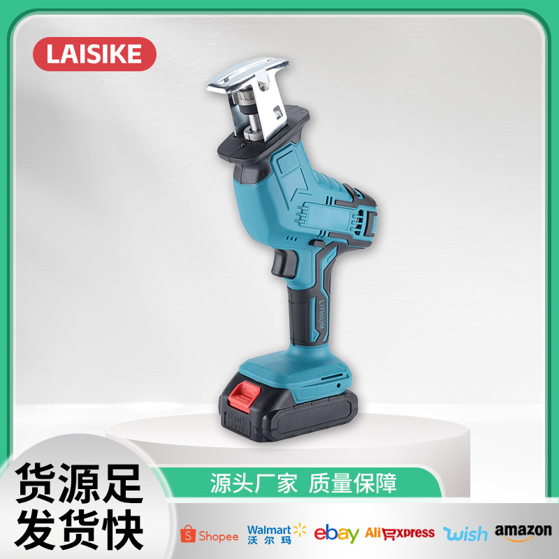 跨境多功能往复锯外贸家用锂电马刀锯大功率园林修枝锯往复锯批发