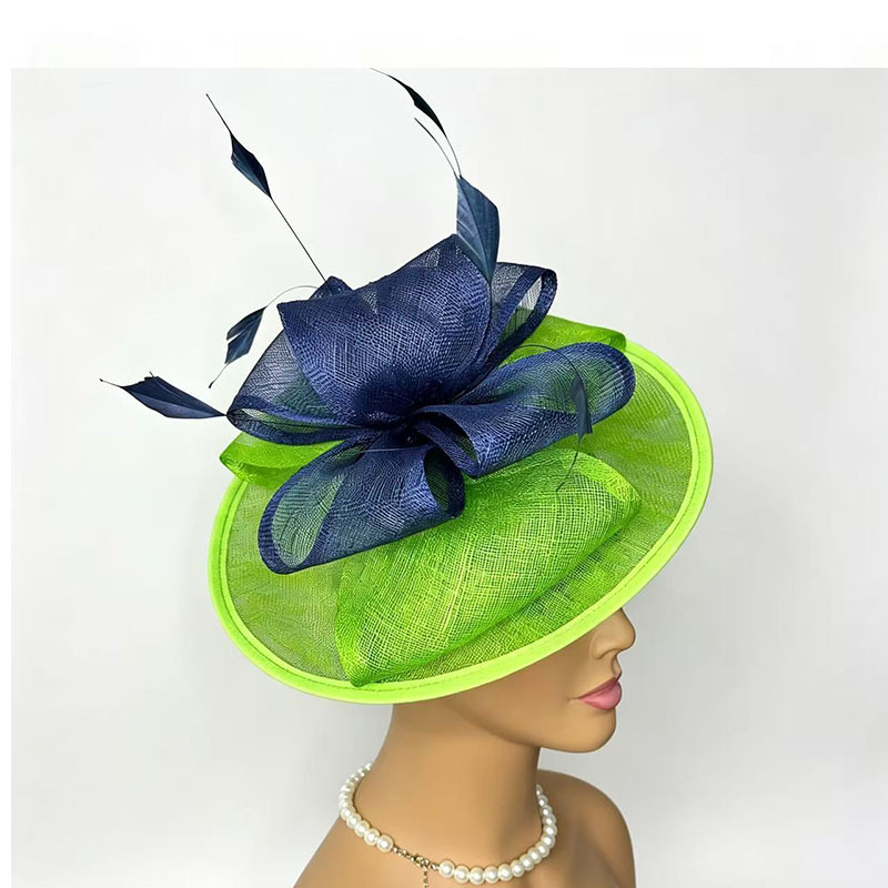 Customized cross-border European and American wedding bridal veils, hair accessories, bows, head flowers, feather hats, mesh headwear wholesale