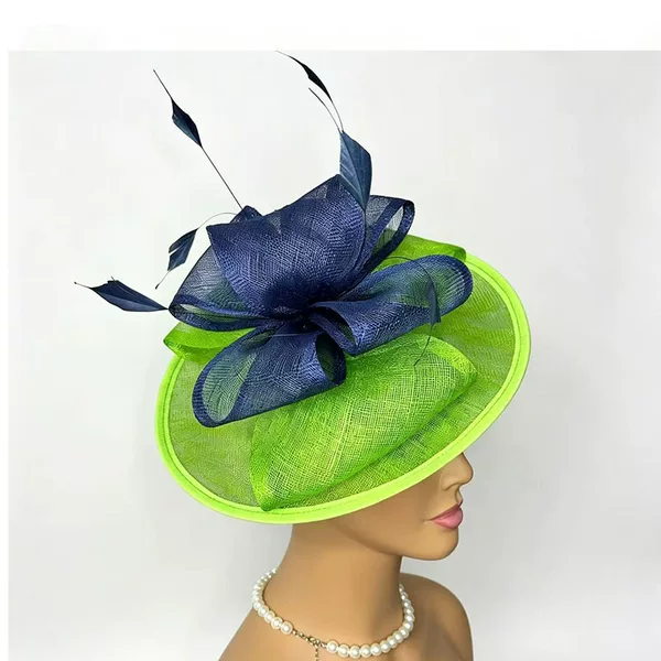 Customized cross-border European and American wedding bridal veils, hair accessories, bows, head flowers, feather hats, mesh headwear wholesale