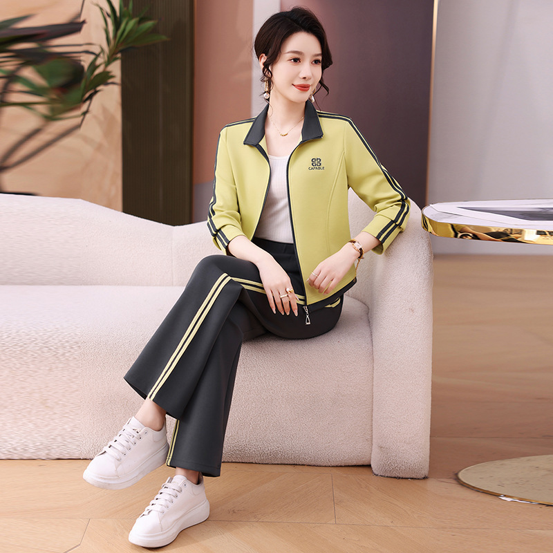 休闲运动服套装女士春秋2025新款秋季时尚洋气减龄妈妈卫衣两件套|undefined