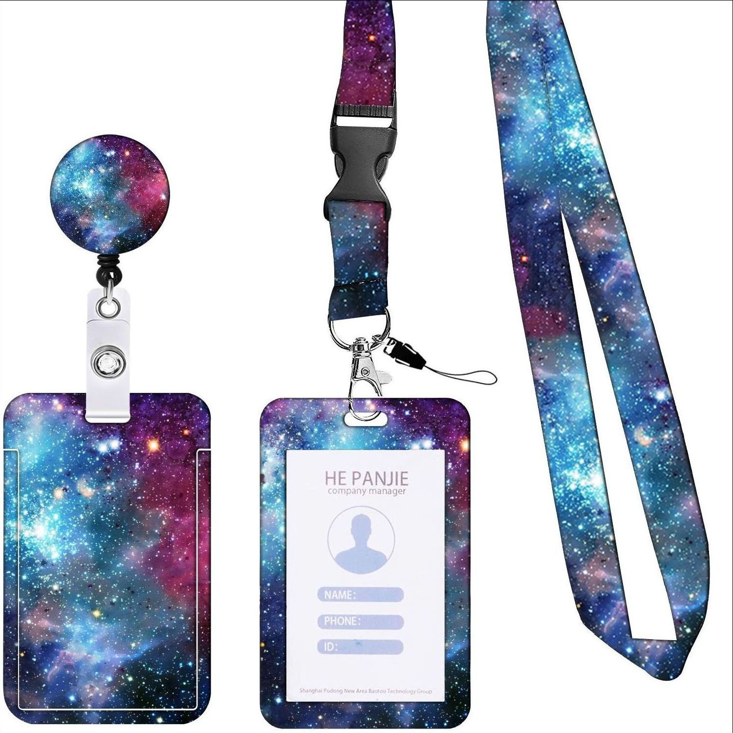 Starry Sky Pattern Starry Sky Plastic Card Holders