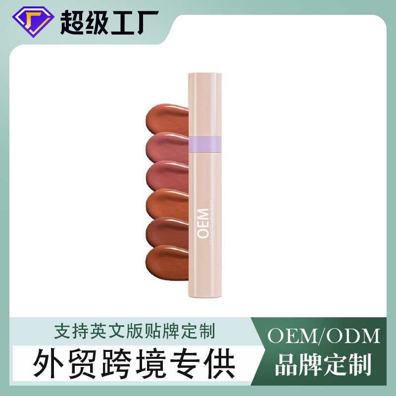 跨境专供雾面口红oem哑光丝绒唇釉易上色唇彩全英文品牌定制代工