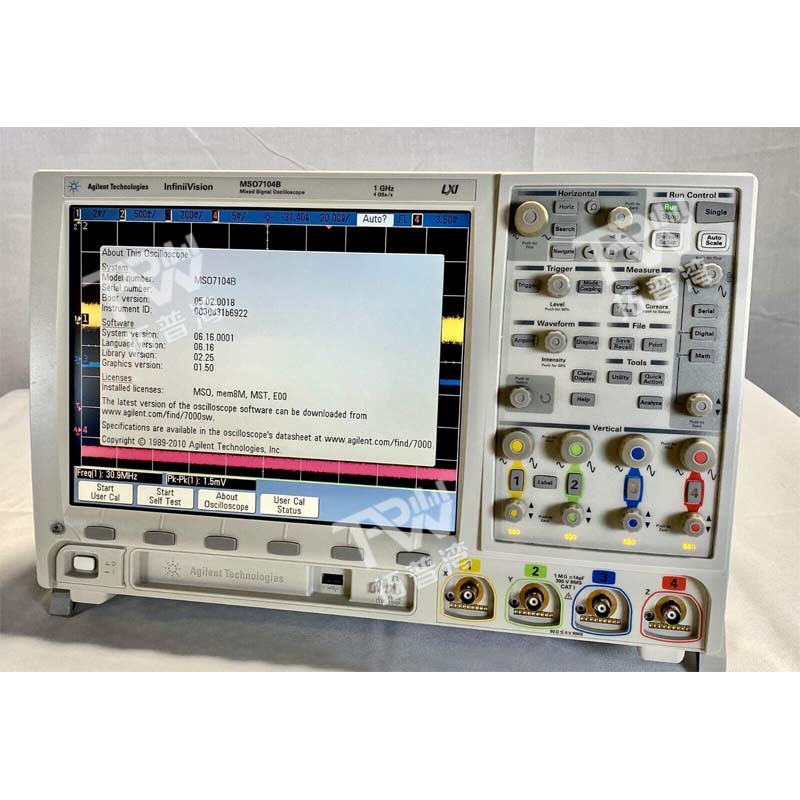 Agilent 安捷伦 MSO7104B 混合信号示波器 1 GHz 4 个模拟通道
