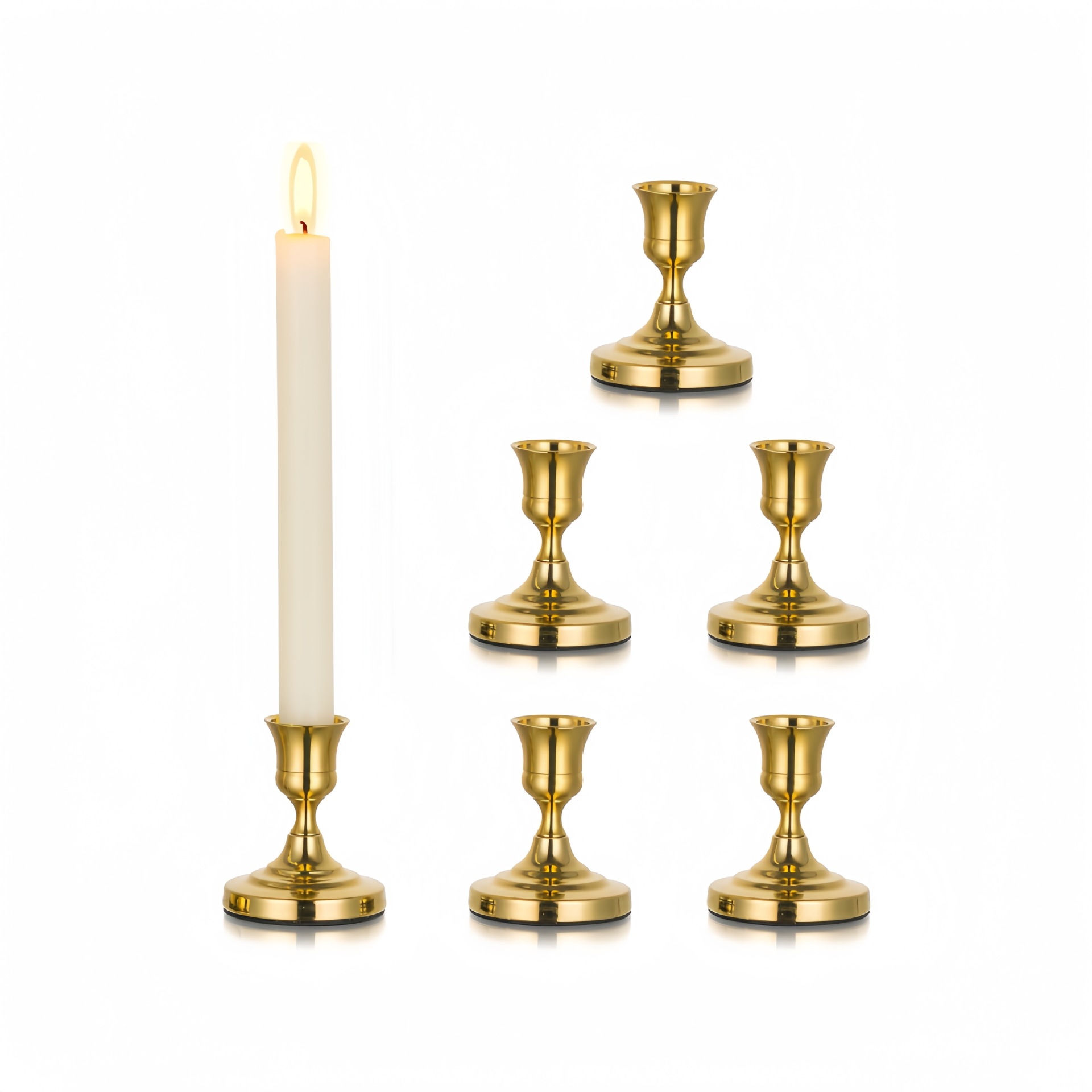 Adornos de candelabros de metal nórdico, lujo ligero, accesorios de cena románticos a la luz de las velas, mesa de comedor, exquisita base de vela en forma de copa de vino