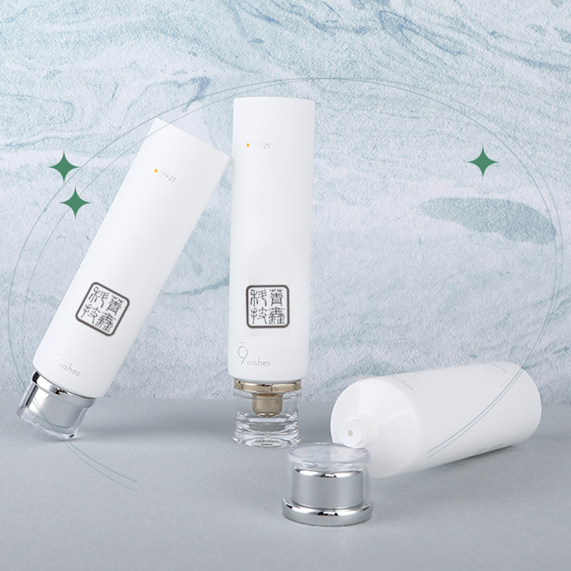 源头厂家供应大容量亚克力盖软管包材 新品化妆品包装200塑料软管