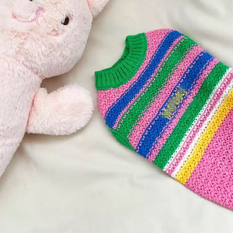 고양이, 슈나우저, 프렌치, 비숑 프리제를 위한 가을 겨울 니트 스웨터 조끼 중소형견용 강아지 옷