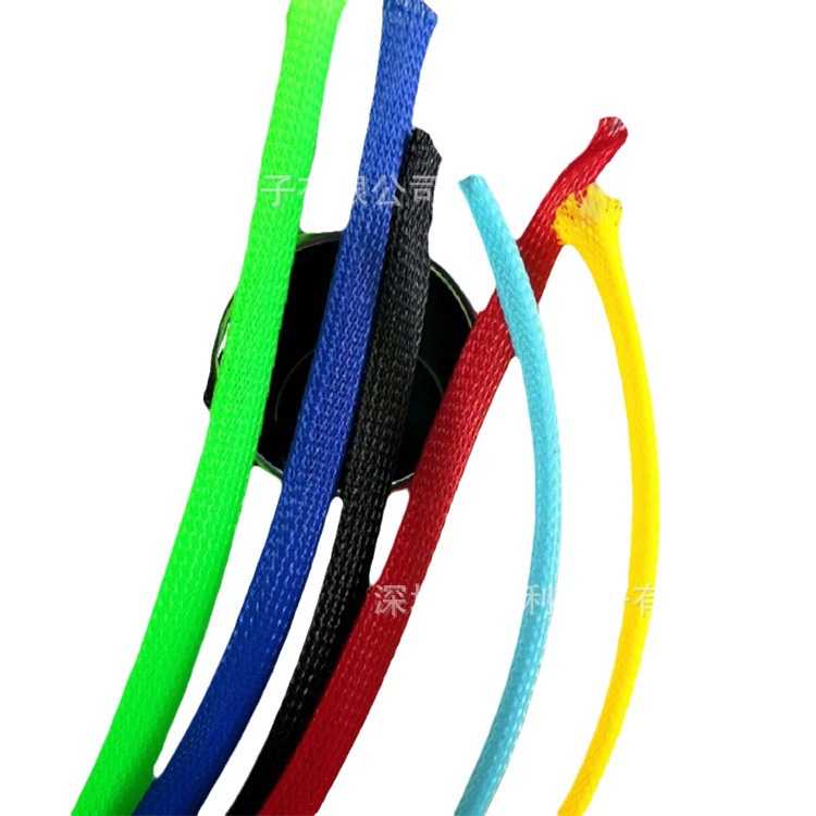 Огнестойкий телескопический сетчатый рукав из ПЭТ, 6 мм, цветной, плетеный, огнеупорный