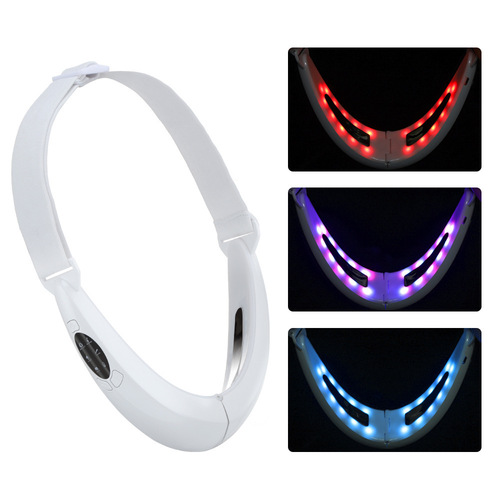 Cross-border EMS microcurrent face slimming device, electric colored light v-face device, skin rejuvenation, firming and beauty device, hot compress lifting face slimming device