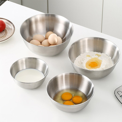 direct deal Food grade 304 Stainless steel Bowl beat eggs baking Salad bowl 16-24cm Four Japanese tableware