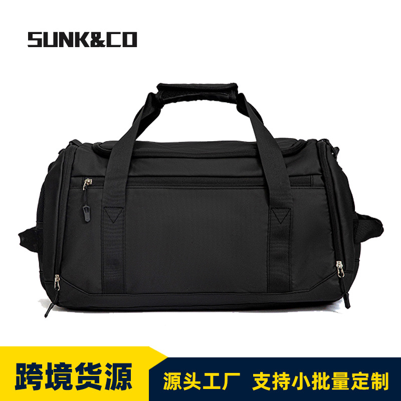 Bolsa de viaje impermeable, bolsa de acondicionamiento físico de película de cuero de gran capacidad, bolsa de equipaje de comercio exterior, bolsa de entrenamiento de separación seca y húmeda.