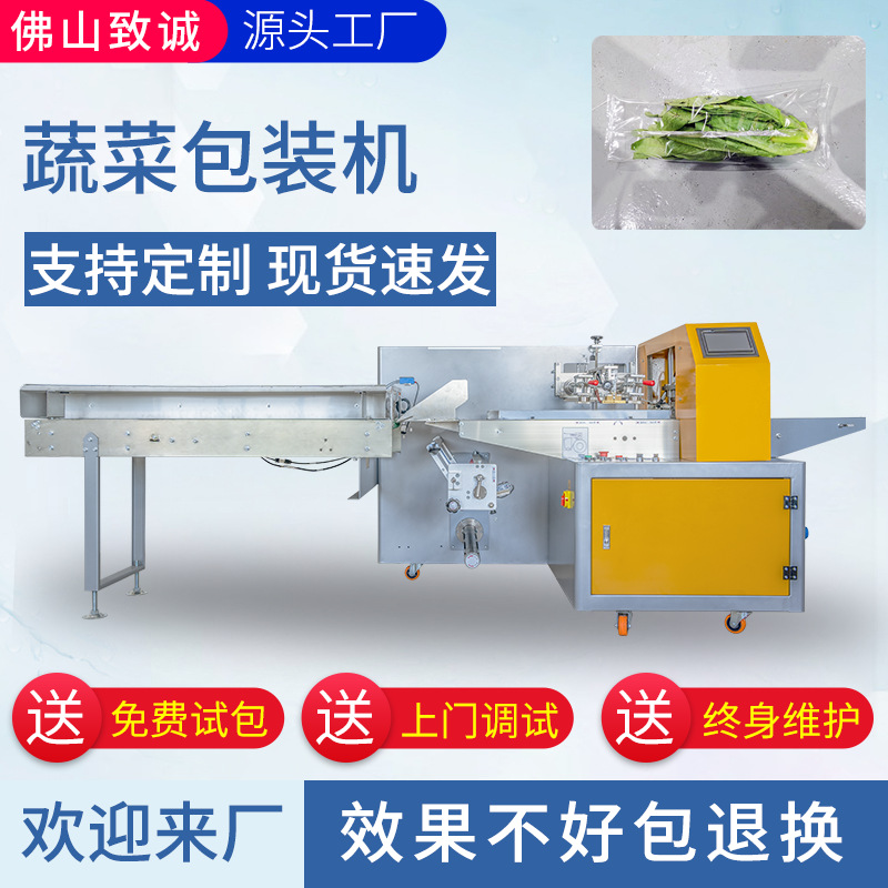 广东佛山工厂直供600下走膜三伺服蔬菜包装机 野菜瓜果保鲜套袋机
