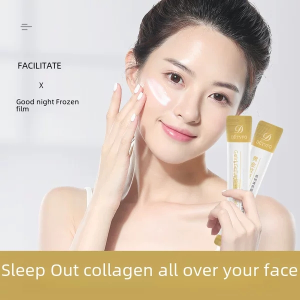 <Benefit Zone> Dedeve Gold Collagen Good Night Gel Mask for Hydrating, Moisturizing, and Brightening Skin Tone