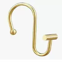 厂家跨境专供铁质金属浴帘挂钩五金挂钩配件窗帘挂钩12个一套批发