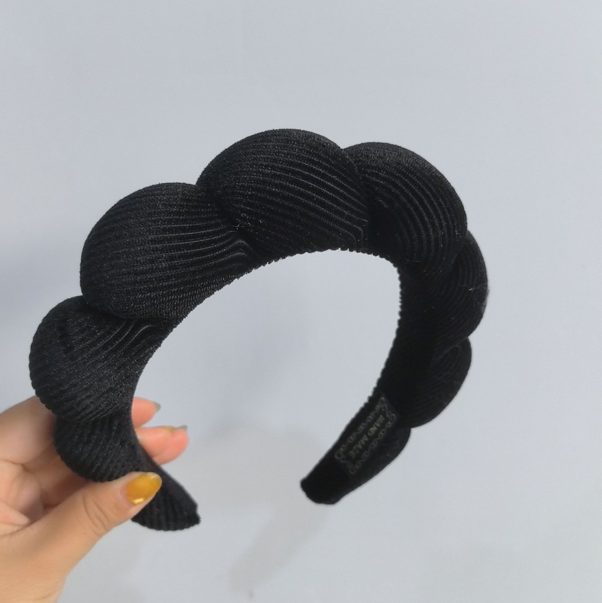 Diadema de Esponja tipo Nube de Tela para Lavado de Cara
