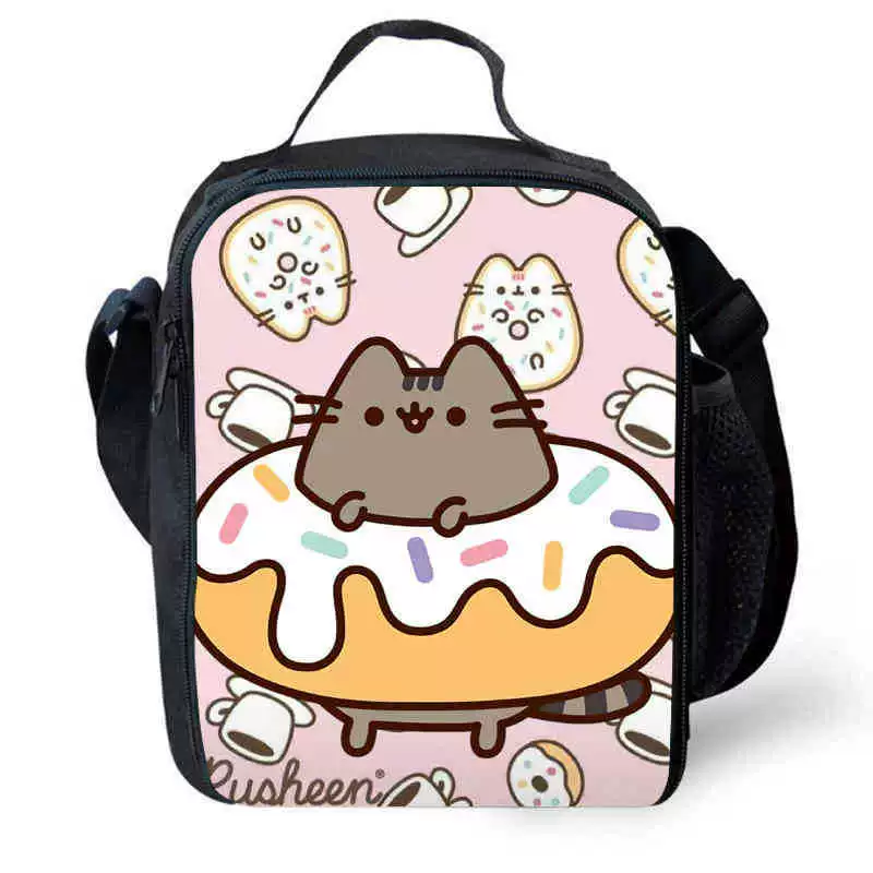 Рюкзак учебный Pusheen Fat Jimao с принтом периферийного типа, через стекло, зарубежная торговля, школьный рюкзак
