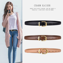 批發網紅皮帶女 仿古帶真牛皮女士腰帶簡約時尚百搭韓版裙帶