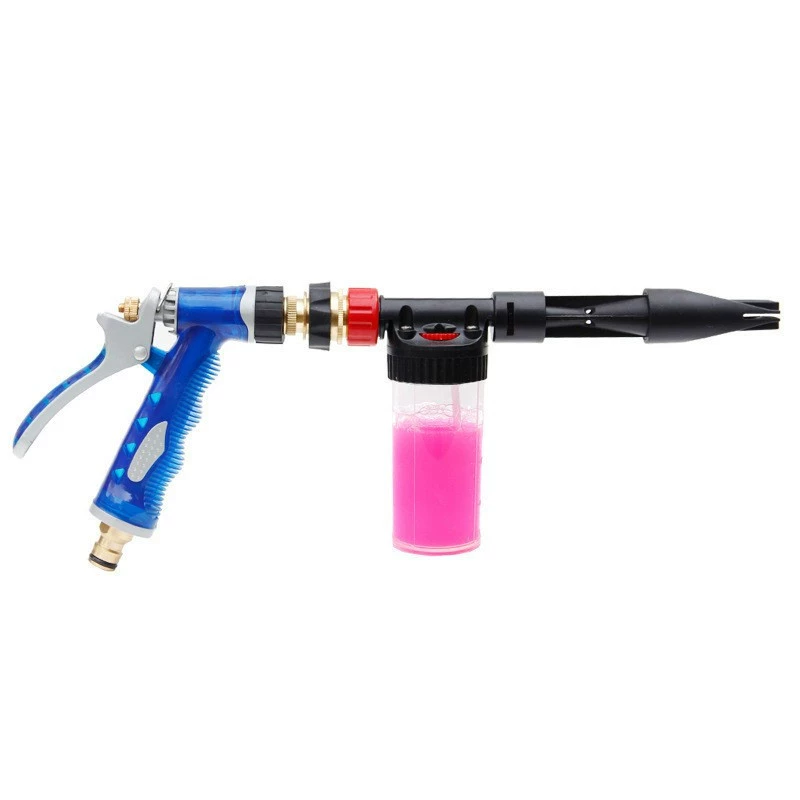 Фабрика прямых продаж трансграничный пенный горшок для мойки автомобиля набор водяного пистолета для сада высокого давления морской синий водяной пистолет для удлиненной пены распылитель